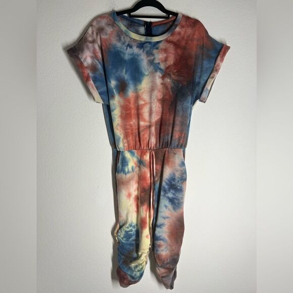 Tie Dye Romper With Pockets Approximately Size S-M - Picture 2 of 14